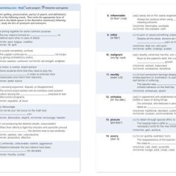 Vocabulary workshop unit 8 level b answers