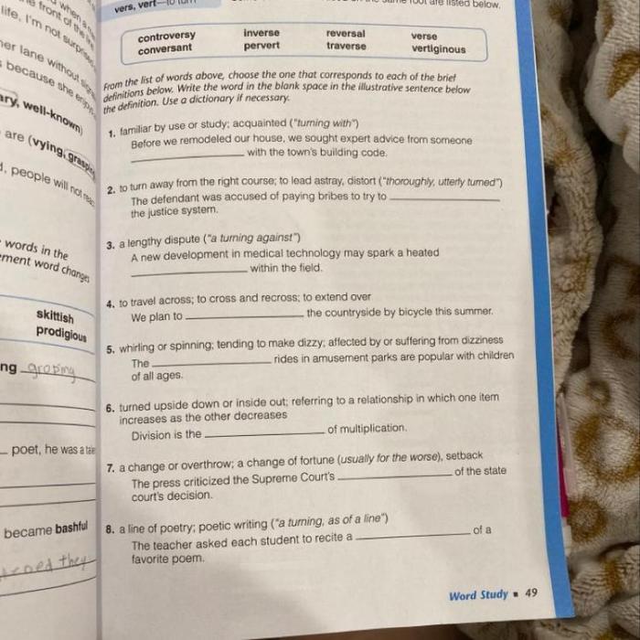 Level c vocabulary workshop unit 3 answers