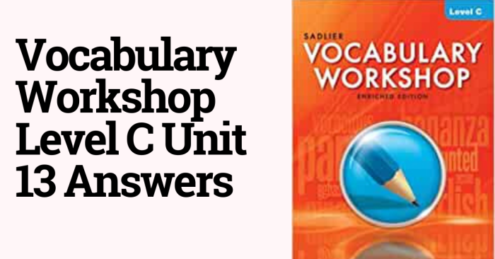 Level c vocabulary workshop unit 3 answers