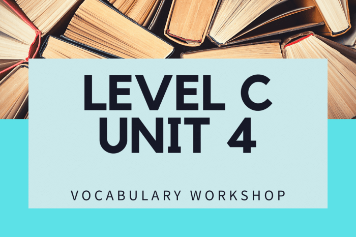 Sadlier vocabulary workshop level c unit 4 answers