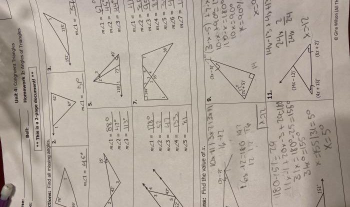 Unit 5 relationships in triangles quiz 5-2 answer key